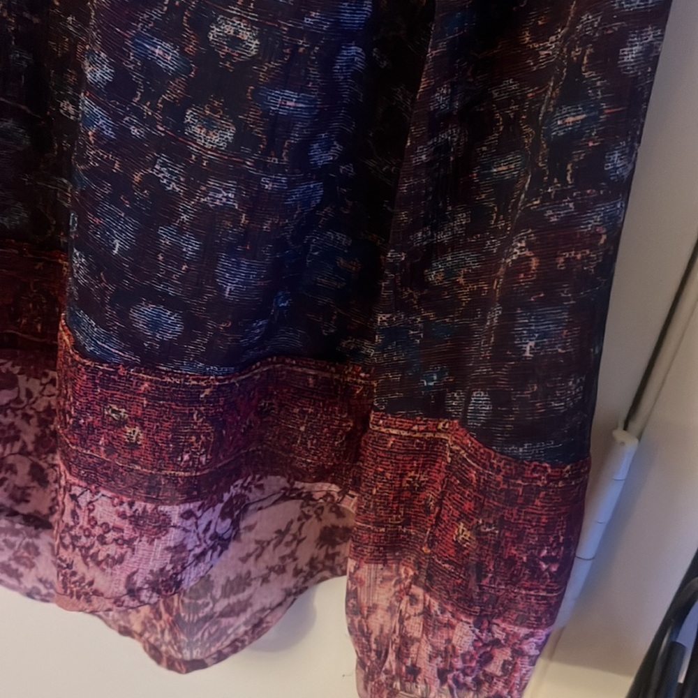 Lucky Brand floral sheer top size S - Picture 7 of 8